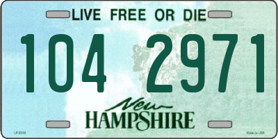 NH license plate 1042971