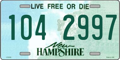 NH license plate 1042997