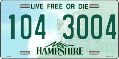 NH license plate 1043004