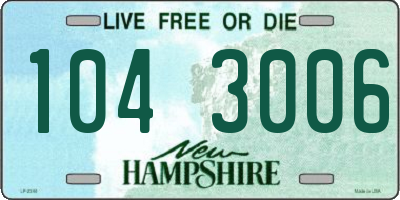NH license plate 1043006