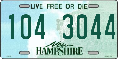 NH license plate 1043044