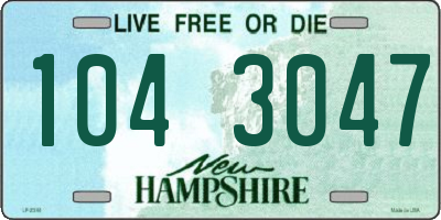 NH license plate 1043047