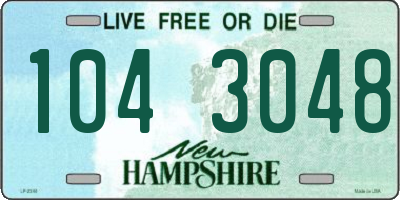 NH license plate 1043048