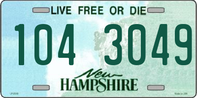 NH license plate 1043049