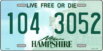 NH license plate 1043052