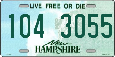 NH license plate 1043055
