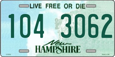 NH license plate 1043062