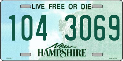NH license plate 1043069