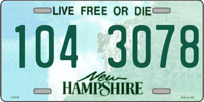 NH license plate 1043078