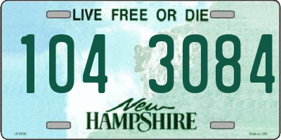 NH license plate 1043084