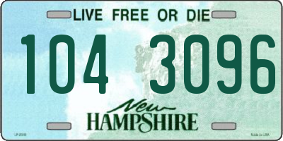NH license plate 1043096