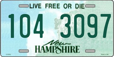NH license plate 1043097