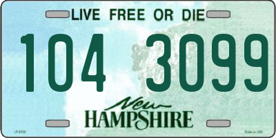 NH license plate 1043099