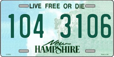 NH license plate 1043106
