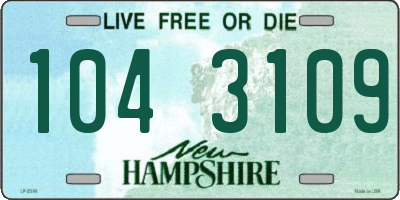NH license plate 1043109