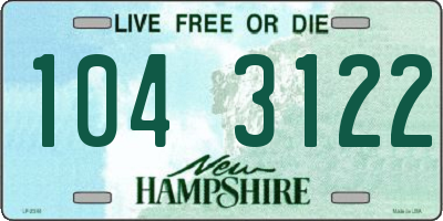 NH license plate 1043122