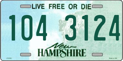 NH license plate 1043124