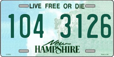 NH license plate 1043126