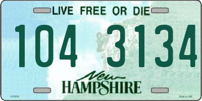 NH license plate 1043134