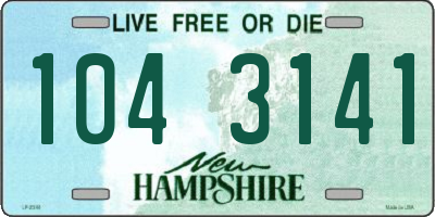 NH license plate 1043141