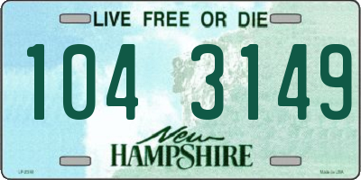 NH license plate 1043149