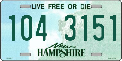 NH license plate 1043151