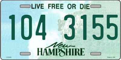 NH license plate 1043155