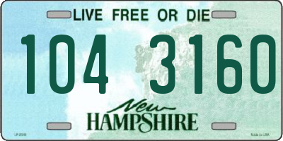 NH license plate 1043160