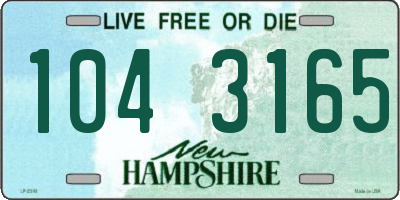NH license plate 1043165