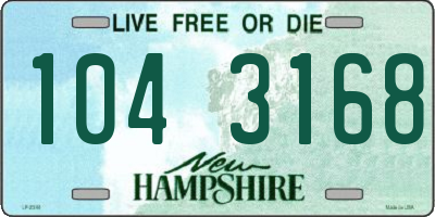 NH license plate 1043168