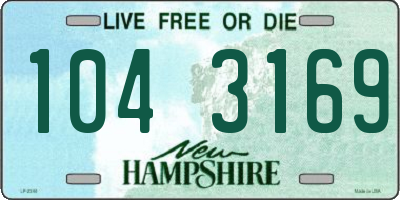 NH license plate 1043169