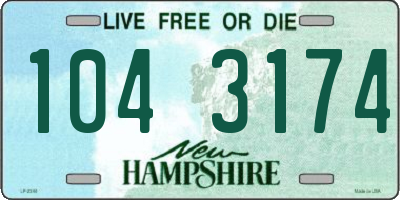 NH license plate 1043174