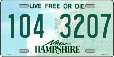 NH license plate 1043207