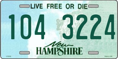 NH license plate 1043224