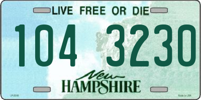 NH license plate 1043230