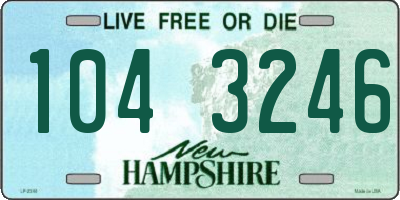 NH license plate 1043246