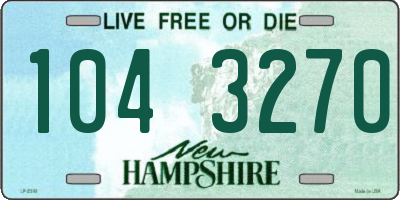 NH license plate 1043270