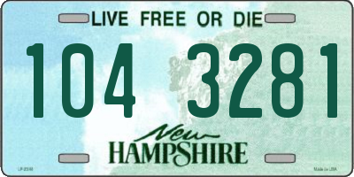 NH license plate 1043281