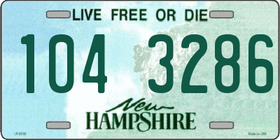 NH license plate 1043286