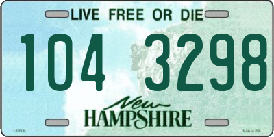 NH license plate 1043298