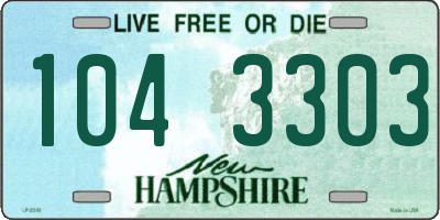 NH license plate 1043303