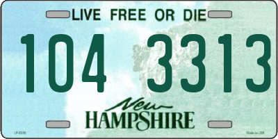 NH license plate 1043313