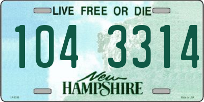 NH license plate 1043314