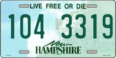 NH license plate 1043319
