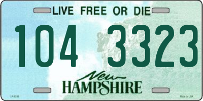 NH license plate 1043323