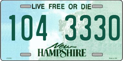 NH license plate 1043330