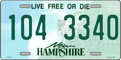 NH license plate 1043340
