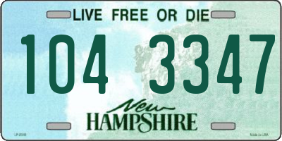 NH license plate 1043347