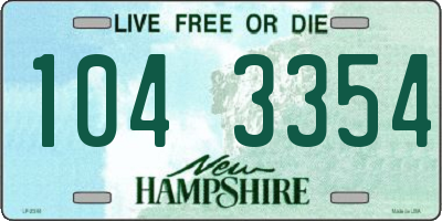 NH license plate 1043354