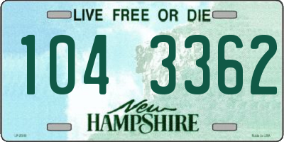 NH license plate 1043362